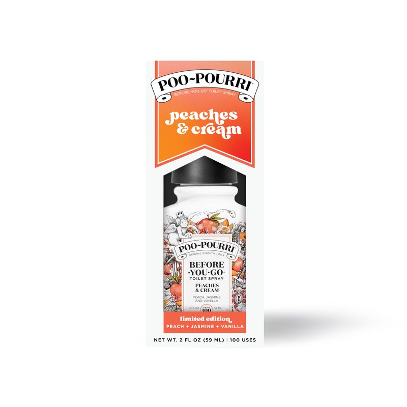 Poo-Pourri بخاخ المرحاض بيو-بورري قبل الاستخدام، خوخ وكريمة، 2 أونصة سائلة - خوخ، ياسمين وفانيليا - Image 3