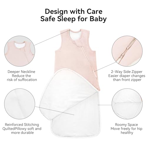 Okayinn BubblePanda Rayon Made from Bamboo Sleep Sack 2t-3t 1.0 Tog Soft Toddler Sleeping Sack 24-36 Months for Babies 2-Way Zipper Baby Wearable Blanket - Image 3