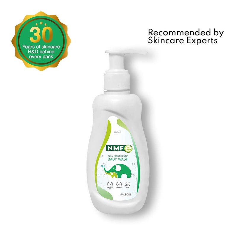 NMFe Moisturising Baby Wash I Enriched With Aloe Vera, Oat Milk & Vitamin E I Suitable For Newborns I Paraben Free I Skin-matching pH I Dermatologically Tested 200ml - Image 4