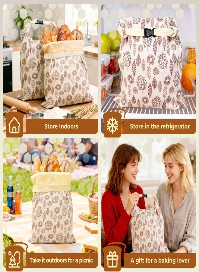 OHIYO Reusable Beeswax Bread Bags 43 cm x 33 cm, Natural Beeswax Coated Cotton Storage Bags for Homemade Bread and Baked Goods (Pack of 2) - Image 5
