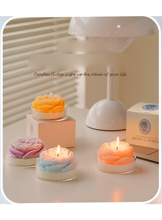 Rose Candle Ladies Gift, Long-Lasting Soy Wax Scented Candle, Room Decoration Lovely Flower Shaped Scented Candle for Home Office, Spa Room Decoration, Aesthetic Decoration (Berlin Maiden, 2.5 inches) - Image 4
