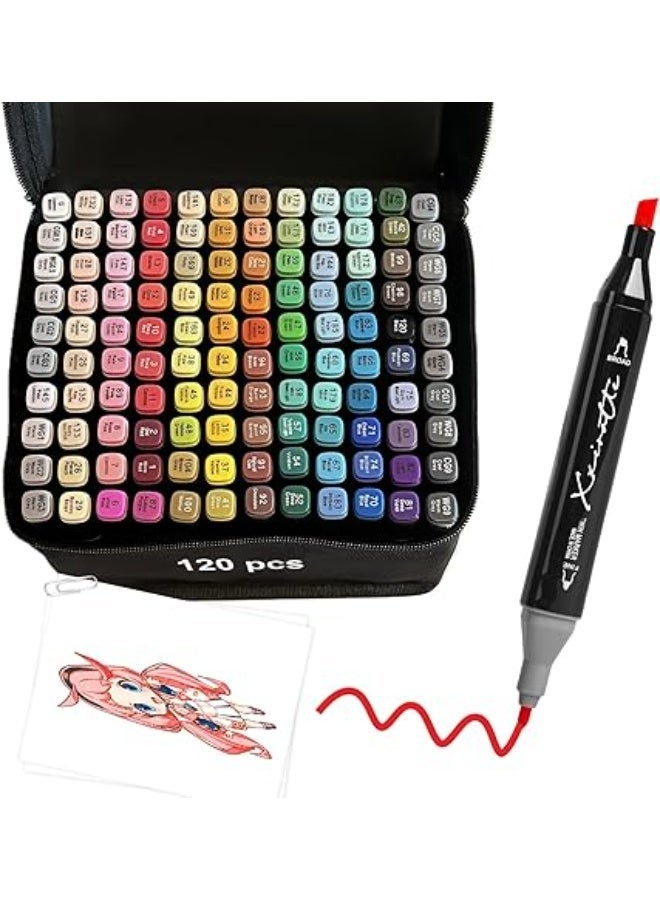 تاتش أقلام تلوين ماركر ذات أساس كحولي للرسم والتخطيط والمستلزمات الفنية  - (120قلم ماركر) - Image 2