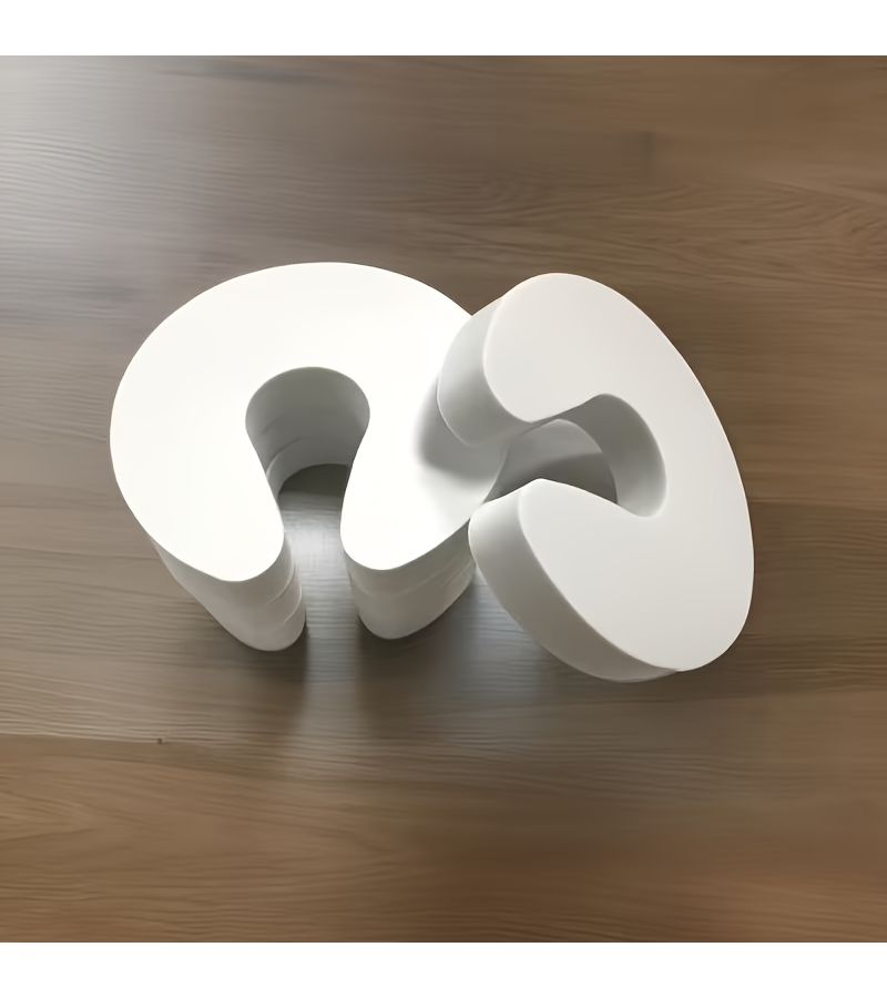 White Door Stoppers 4pcs Non Slip Protection Prevent Slamming Protect Floors - Image 3