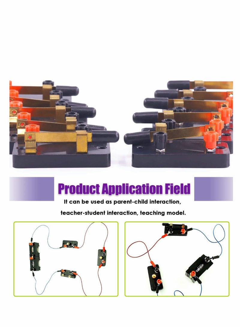 10Pcs Single Pole Single Throw Switch Kit,  for Physics Laboratory, School Electronic Experimenting - Image 3