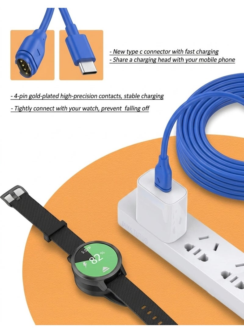 FIRST PRO Type C to Garmin Watch Charger Cable, Compatible with Garmin Fenix 6 6S 6X Pro,Fenix 5 5S 5X Plus, USB C Data Sync Charging Cable for Forerunner 745 935 945 45 45S and More - Image 4