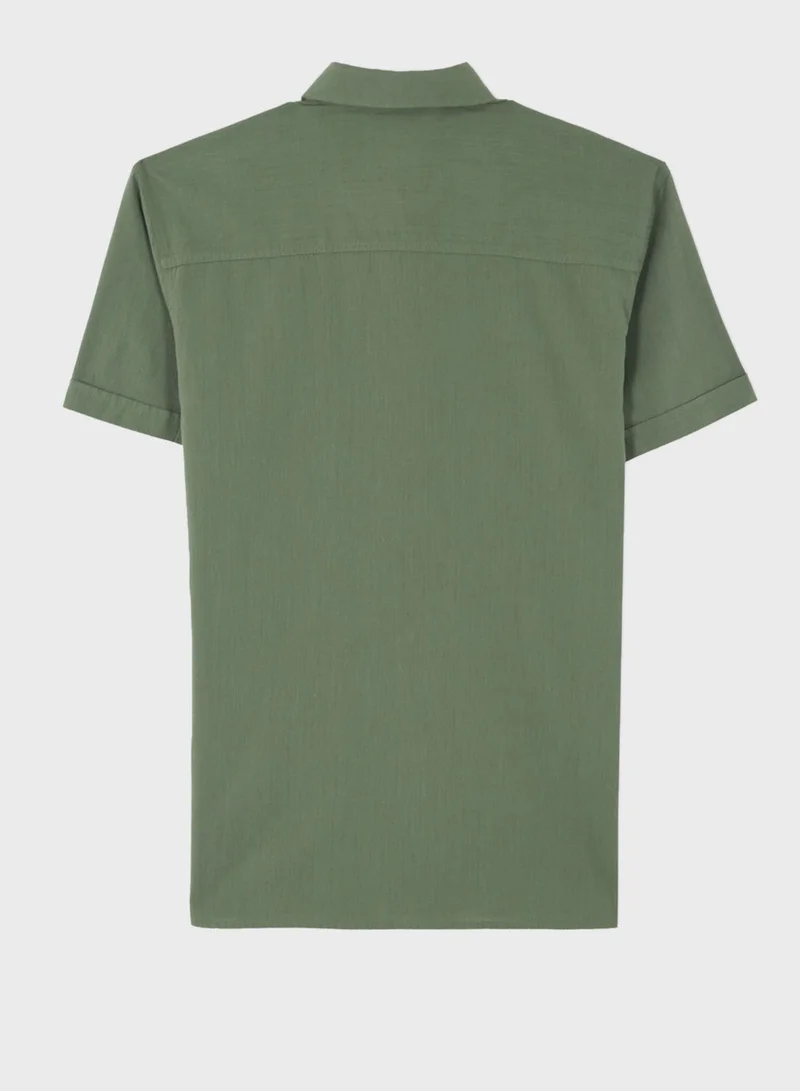 DeFacto Pocket Detail Slim Fit Shirt