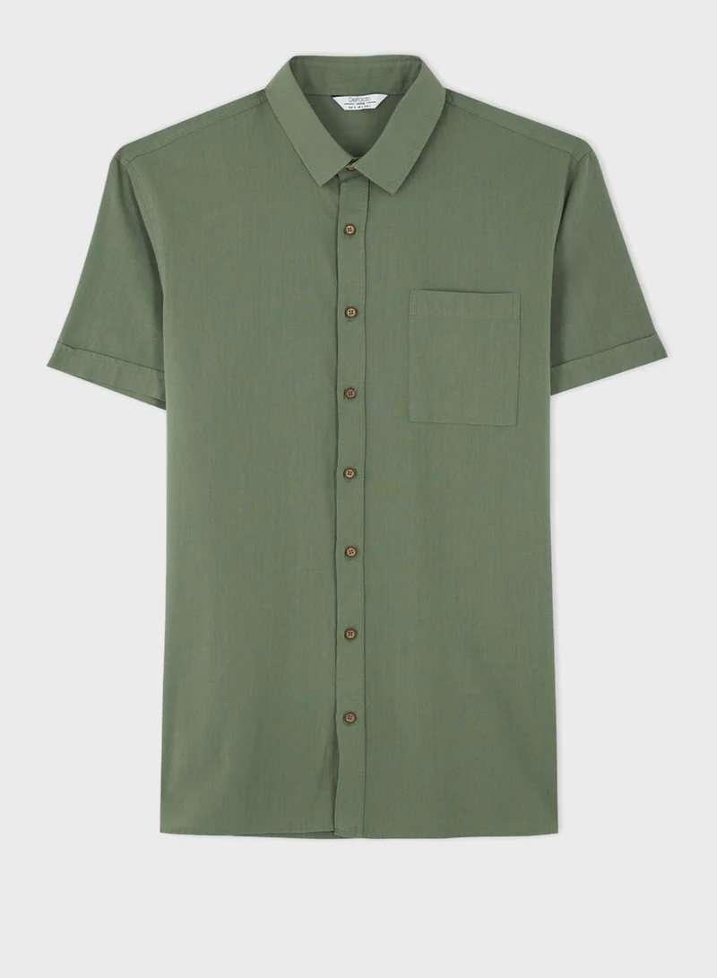 DeFacto Pocket Detail Slim Fit Shirt