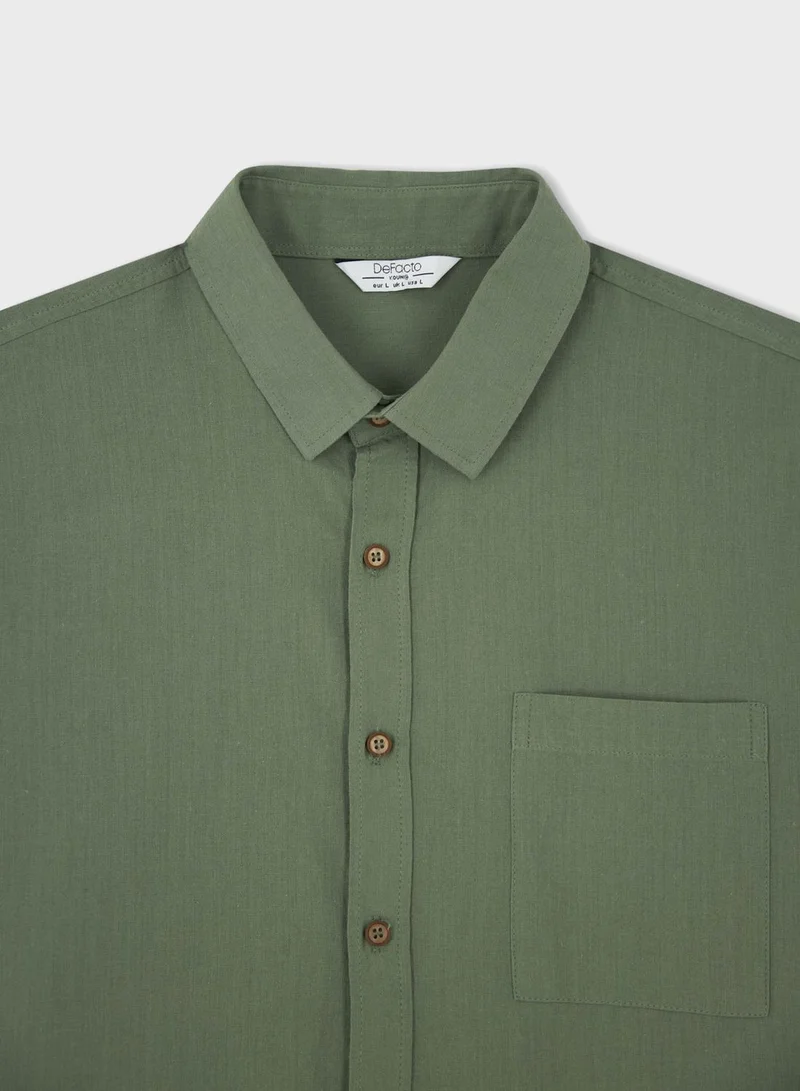 DeFacto Pocket Detail Slim Fit Shirt