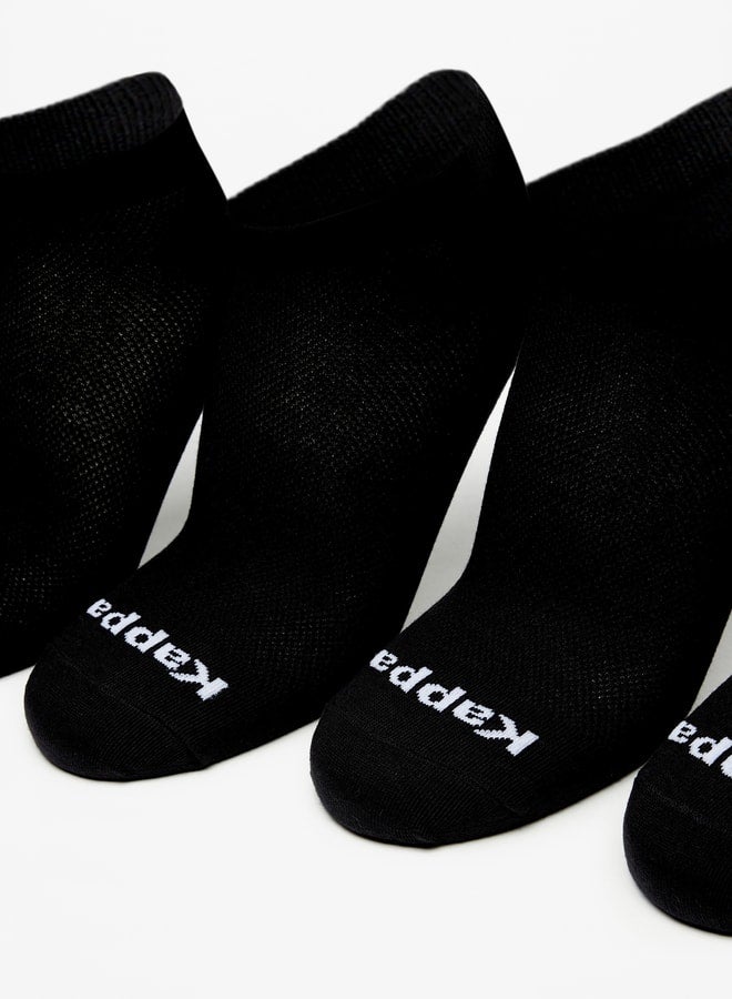 Logo Detail Ankle Length Sports Socks - Set of 6