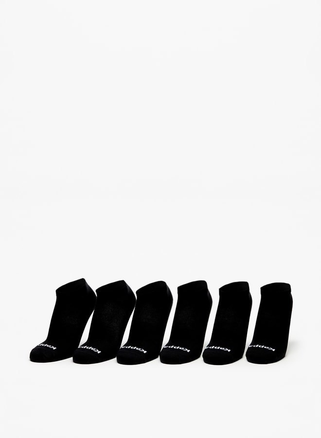 Logo Detail Ankle Length Sports Socks - Set of 6