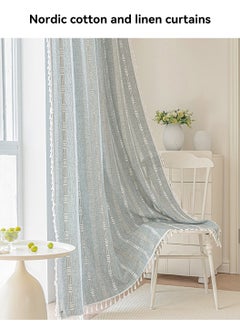 LEOKOR 1 Panels Embroidered Farmhouse Sliding Door Curtain Boho Curtains 140*220CM  - Image 3