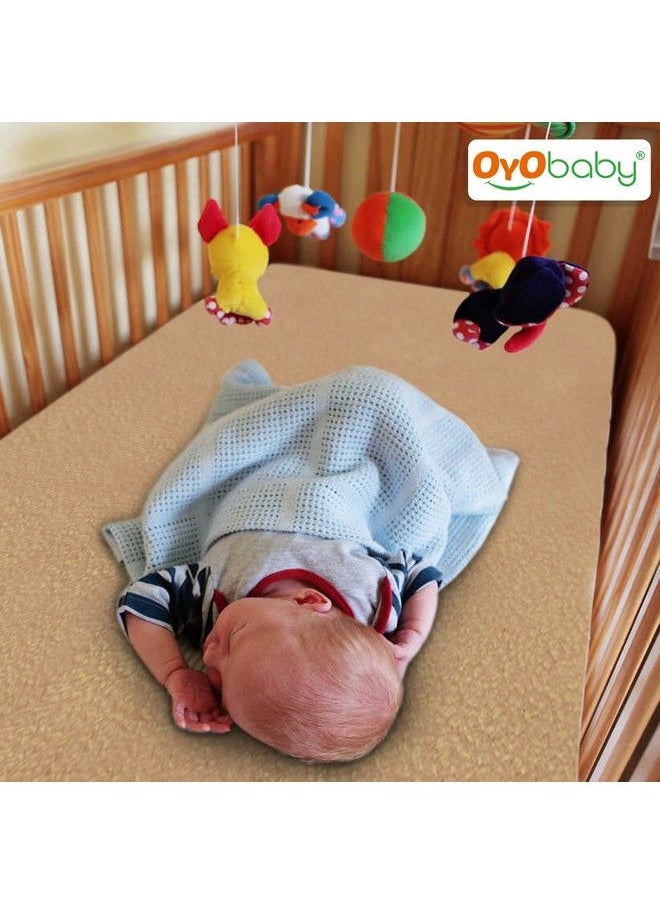 OYO BABY Waterproof Quick Dry Sheet For Baby; Bed Pad ; Baby Bed Protector Sheet For Toddler Children (Medium (100Cm X 70Cm) Beige)  - Image 3