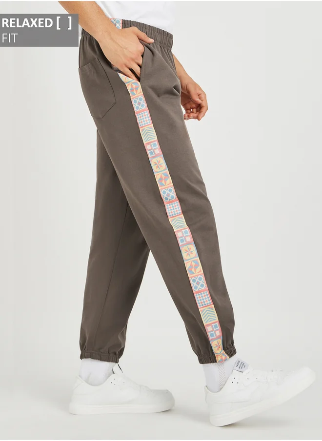 ستايلي Side Motif Printed Tape Relaxed Fit Joggers