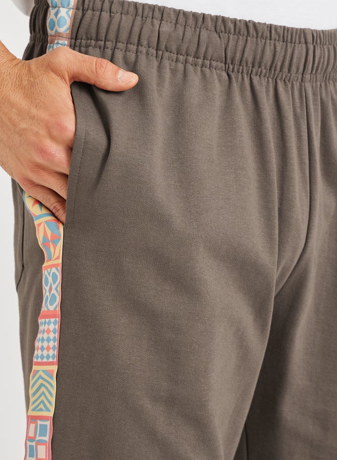 Styli Side Motif Printed Tape Relaxed Fit Joggers  - Image 3
