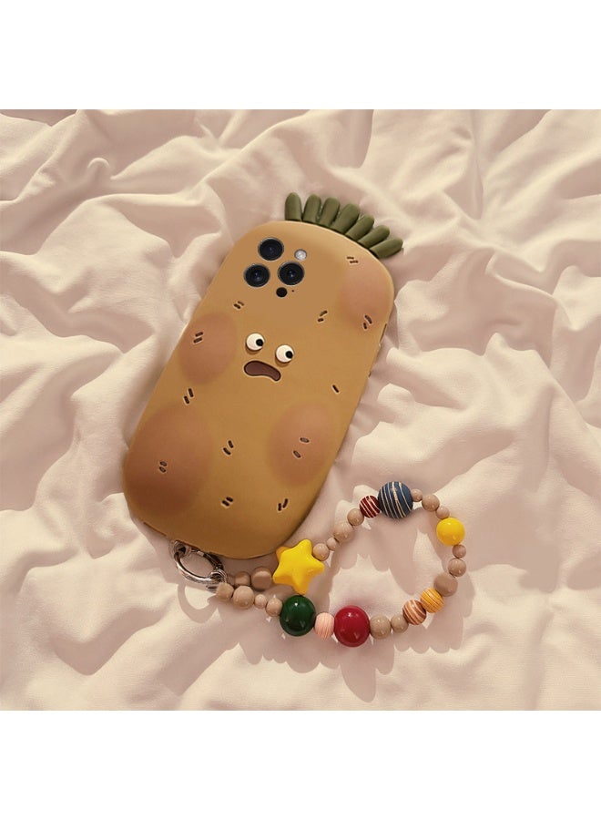 general Compatible with iPhone 16 Pro Case, Potato Pattern Soft Silicone Gel Protective Case for Women Girls - Image 2