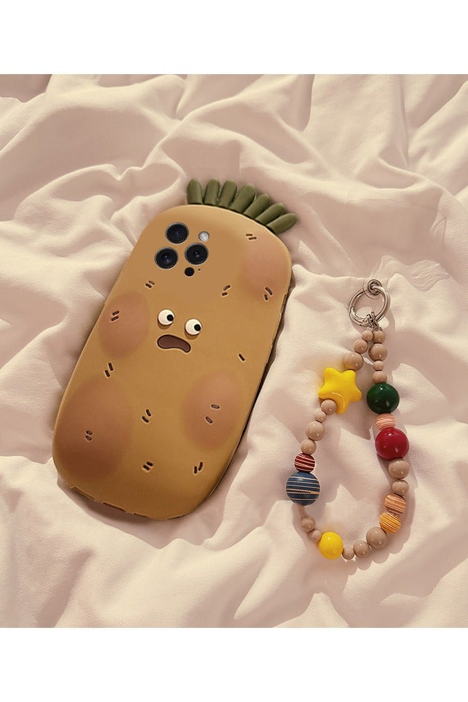 general Compatible with iPhone 16 Pro Case, Potato Pattern Soft Silicone Gel Protective Case for Women Girls - Image 3