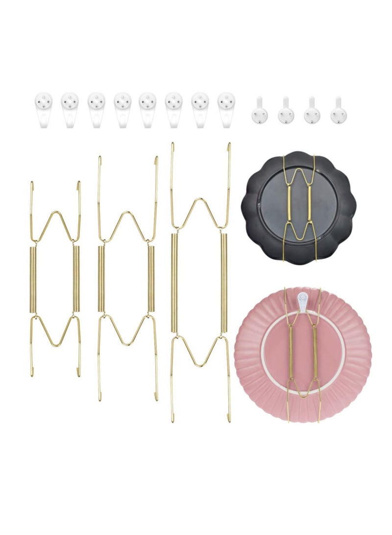 Captaintech Wall Plate Hangers, Invisible Holder Plates Hangers Decorative Sheet Metal in Various Sizes with 12 Hooks for and Art, 6 8 10 Inches - Image 1