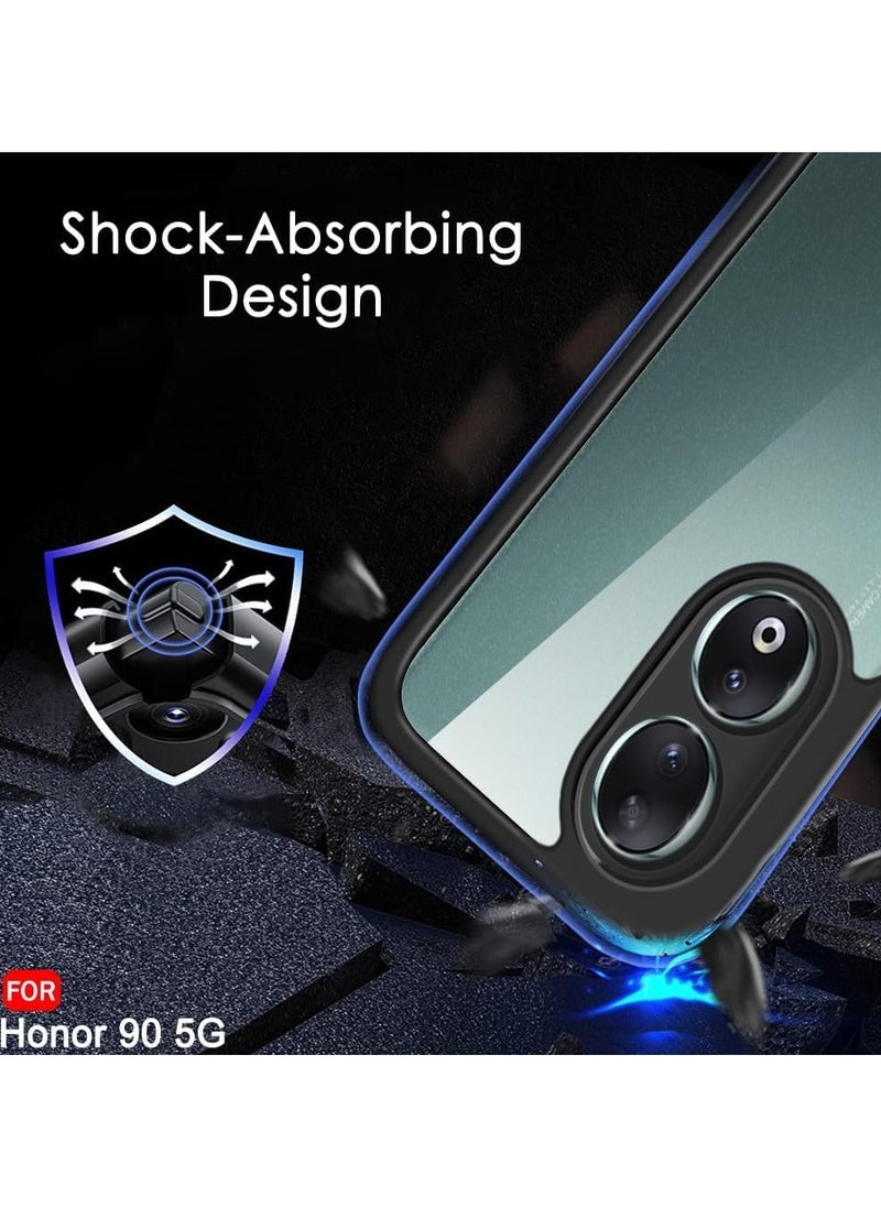 Generic Bumper Protective Case for Honor 90 5G Silicone TPU Bumper Ultra Durable Ultra-Safe Camera Optimum Solution Black  - Image 5