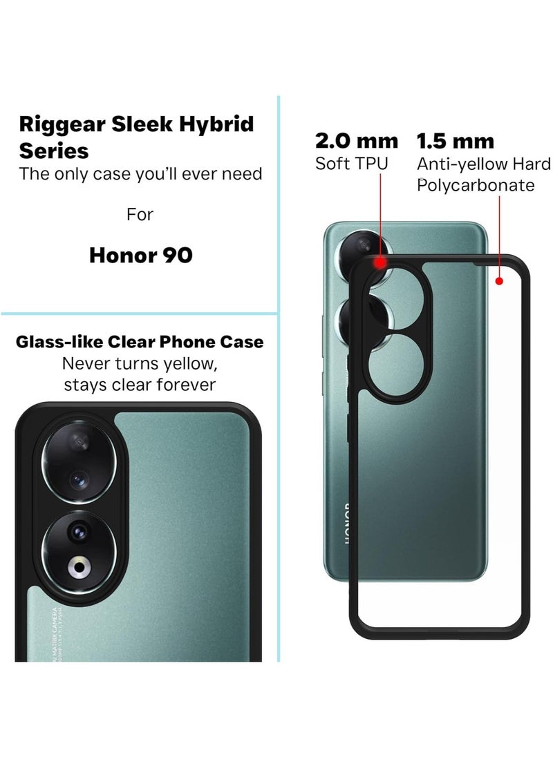 Generic Bumper Protective Case for Honor 90 5G Silicone TPU Bumper Ultra Durable Ultra-Safe Camera Optimum Solution Black  - Image 4