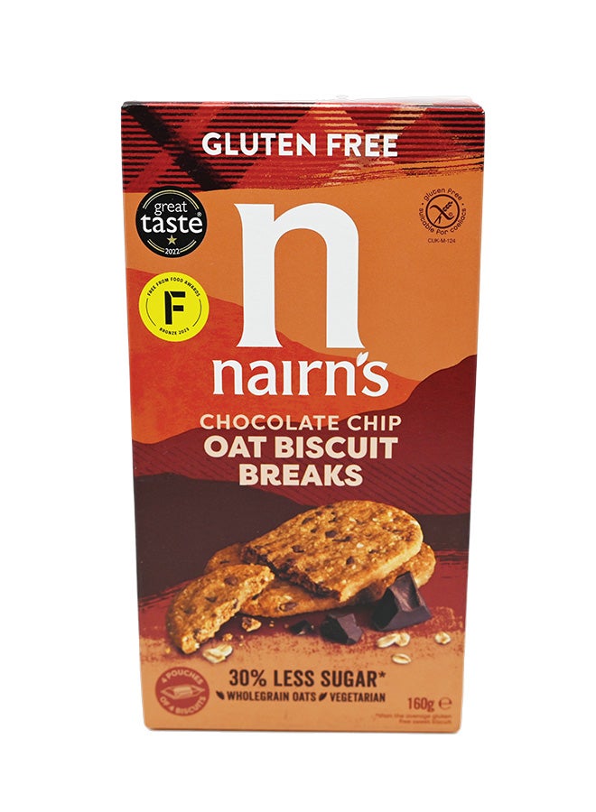 Nairn's Gluten Free Chocolate Chip Oat Biscuits 160g - Image 4