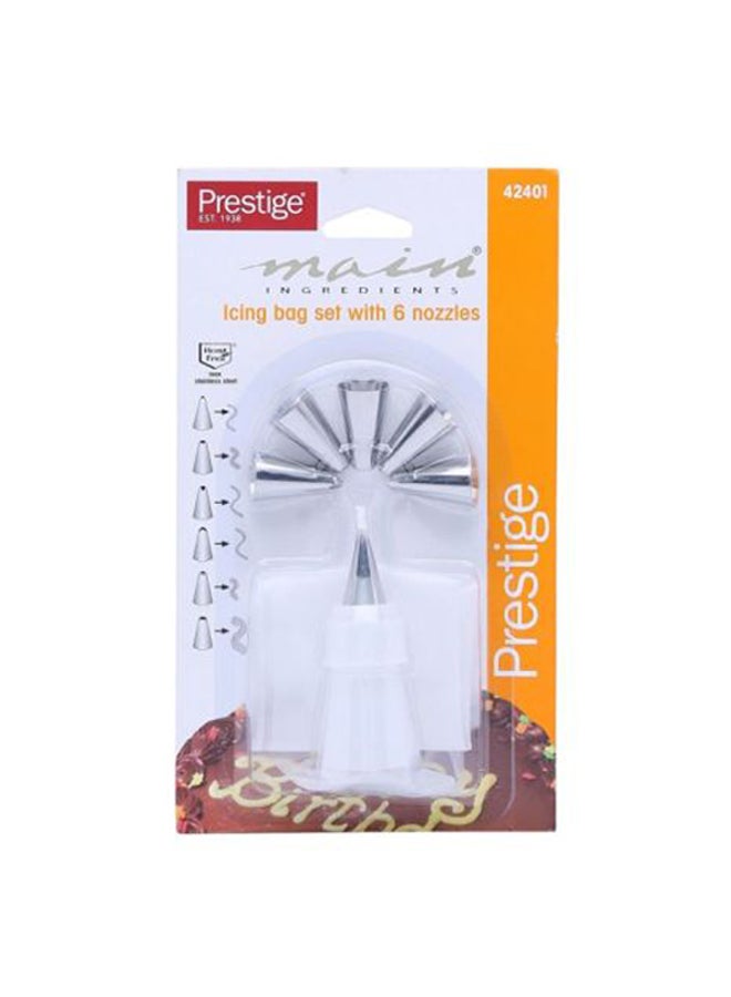 Prestige 6-Nozzles Ice Bag Set Silver 24cm - Image 2