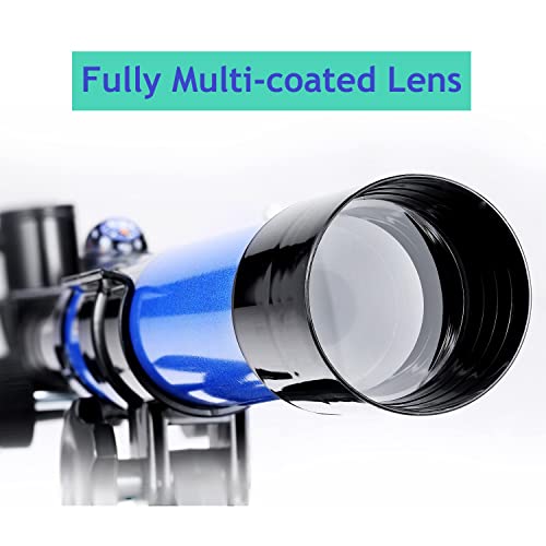 MaxUSee تلسكوب ماكسيوسي للأطفال 400x40 مم مع حامل وهدف، تلسكوب محمول للأطفال والمبتدئين، تلسكوب سفر مع 3 عدسات تكبير ومرآة قمرية - Image 3