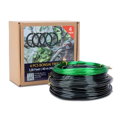 ZELARMAN Bonsai Training Wire Set of 4, Total 128 Feet (32 Feet Each Size) 3 Size - 1.0MM, 1.5MM, 2.0MM, Corrosion and Rust Resistant - Image 1
