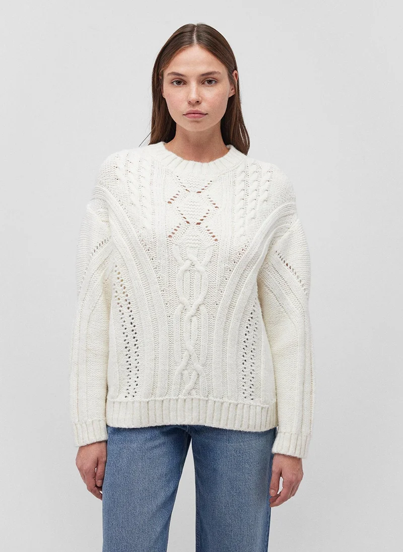 MAVI White Crewneck Sweater