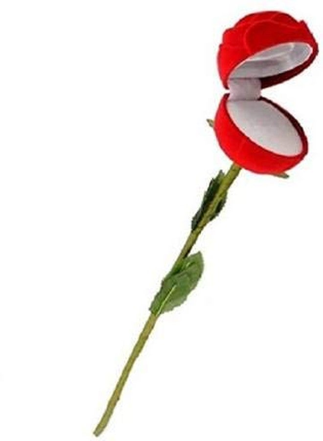 SNA COMBO Rose Flower Ring Box, Girls & Loved Ones Gift, Engagement, Weddings, Birthday, vanity box Vanity Box (Red) - Image 2