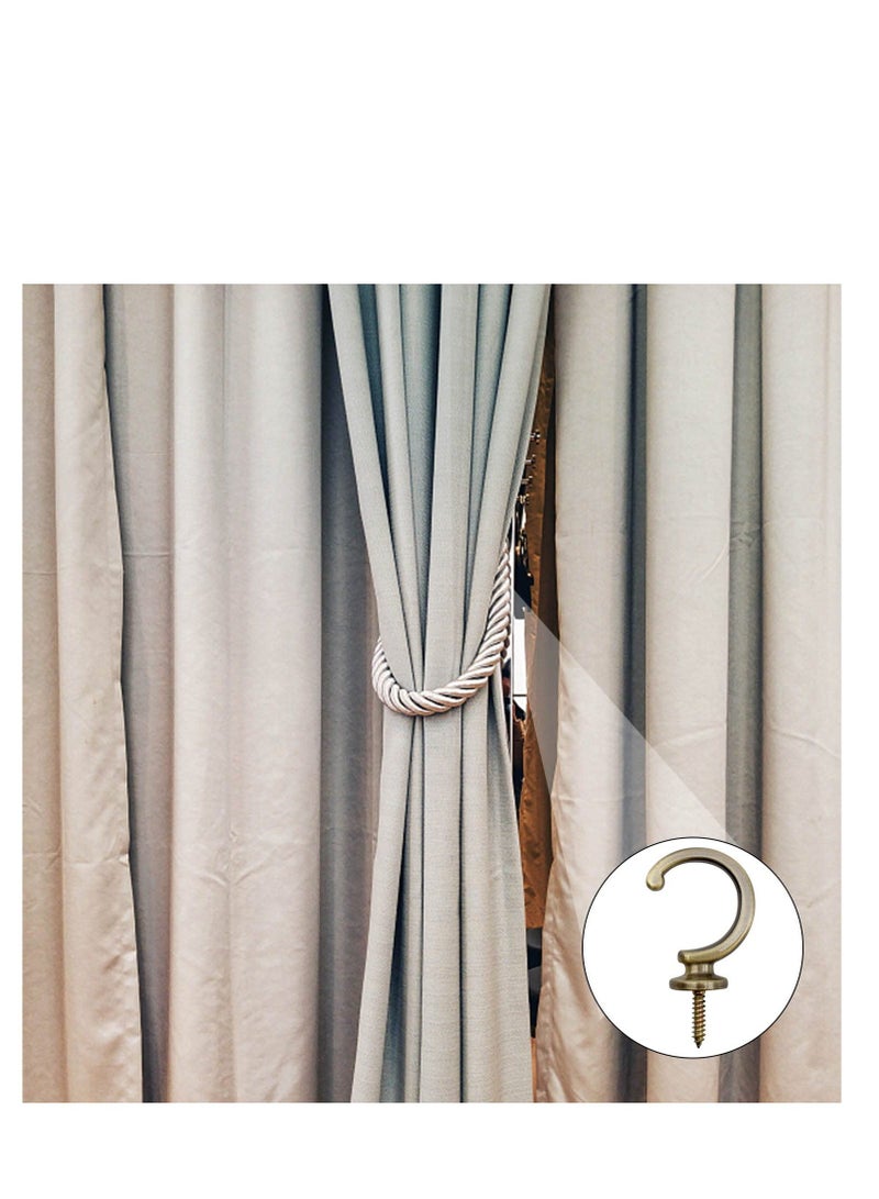 Loquat Tie Back Hooks for Curtains, Brass Curtain Tieback Hooks, Curtain Hooks for Tie Backs, with Expansion Tube, for Window Shower Curtain, Cabinets - Image 3