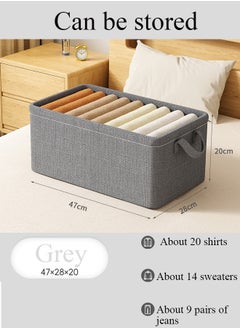 Magic Park 3 Pieces Foldable Closet Storage Organizer Closet Storage Bin with Carrying Handles Washable Closet Storage Box for Clothes Wardrobe Home Bedroom  - Image 2