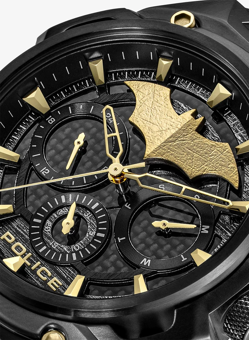Police Black Men's Crusader Black Dial Silicone Strap Multifunction Watch Set for Men, 46mm for Men | Best Price UAE