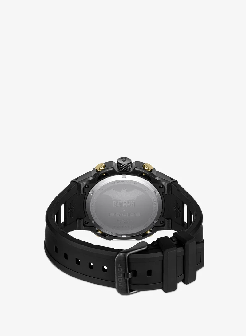 Police Black Men's Crusader Black Dial Silicone Strap Multifunction Watch Set for Men, 46mm for Men | Best Price UAE