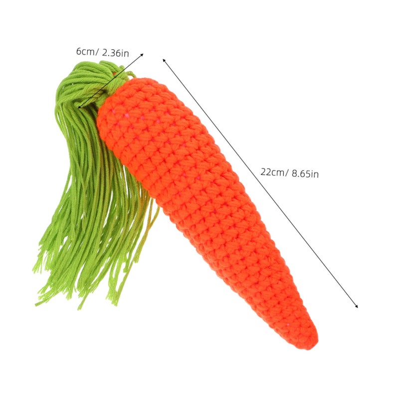 Newborn Photography Props Crochet Carrot Toy Milestone Photo Accessories For Boy Girl First Birthday - Image 3