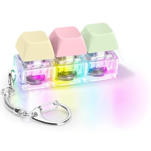 Cocoonkart 3 in 1 Keyboard Fidget Toy for Adults Keyboard Clicker with LED Light Fidget Stress Relief Sensory Toy (Colorful) - Image 1