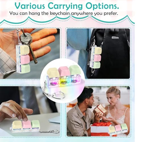 Cocoonkart 3 in 1 Keyboard Fidget Toy for Adults Keyboard Clicker with LED Light Fidget Stress Relief Sensory Toy (Colorful) - Image 5