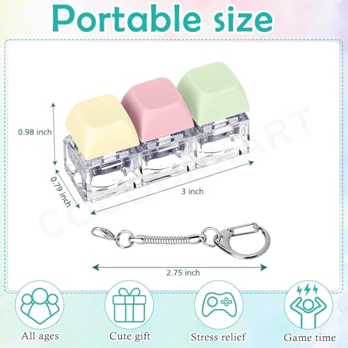 Cocoonkart 3 in 1 Keyboard Fidget Toy for Adults Keyboard Clicker with LED Light Fidget Stress Relief Sensory Toy (Colorful) - Image 2