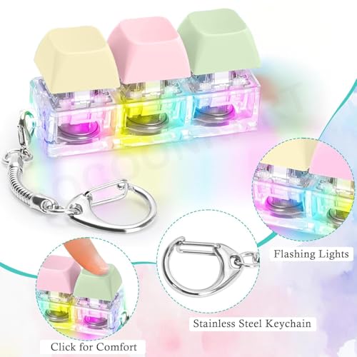 Cocoonkart 3 in 1 Keyboard Fidget Toy for Adults Keyboard Clicker with LED Light Fidget Stress Relief Sensory Toy (Colorful) - Image 3
