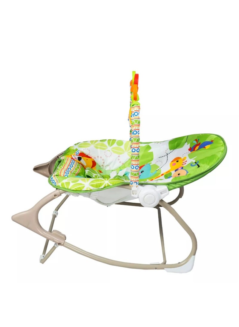 Multifunctional Baby Rocking Chair from Infant to Early with Soothing Vibrations, Fun Toys and Music Sounds