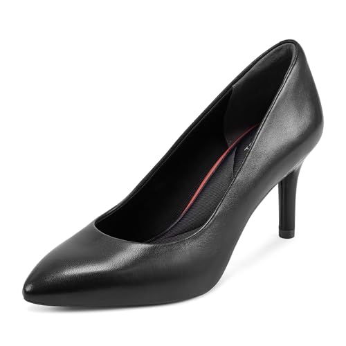 Rockport حذاء روك بورت النسائي بتصميم توتال موشن بكعب 75 مم، جلد أسود، مقاس 8 عريض - Image 5