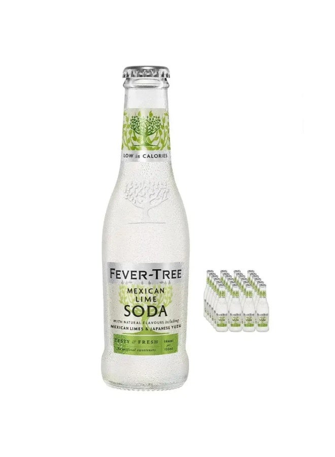 FEVER TREE Fever‑Tree Mexican Lime Soda (Lime & Yuzu) – 24 × 200ml Glass Bottles | Premium Mixer & Citrus Refreshment - Image 2
