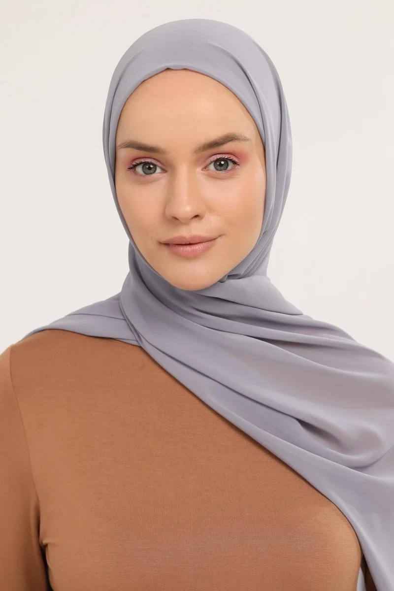 التوبة Ready Practical Luxury Pipe Bonnet Chiffon Shawl