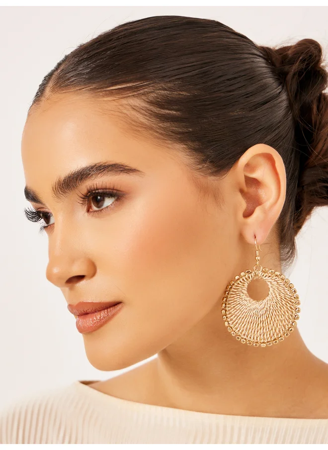 Styli Styli Textured Round Earrings