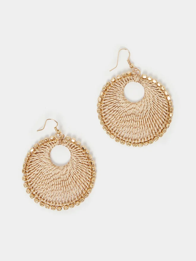 Styli Styli Textured Round Earrings