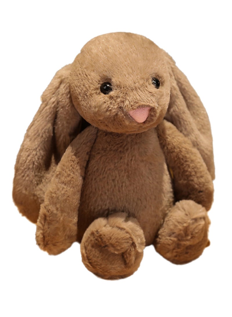 30 CM Cute Simulation Rabbit Plush Toy Soft Stuffed Cartoon Animal Doll For Girls And Boys All Ages Gift (Brown) - Image 1