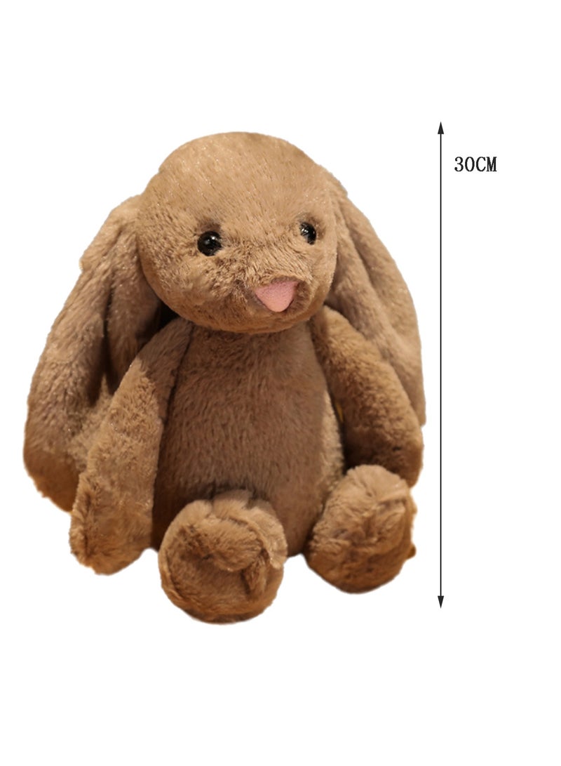 30 CM Cute Simulation Rabbit Plush Toy Soft Stuffed Cartoon Animal Doll For Girls And Boys All Ages Gift (Brown) - Image 2