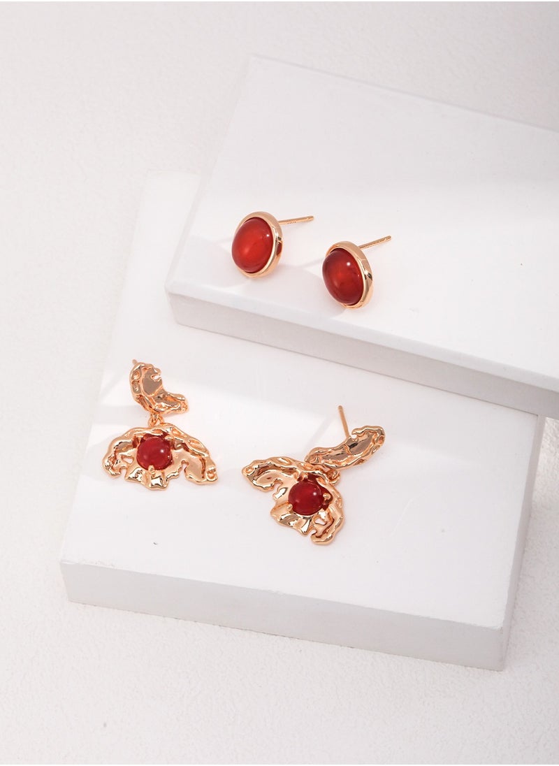 Generic - Retro design, 925 sterling silver stud earrings, dead leaf butterfly earrings - Image 1
