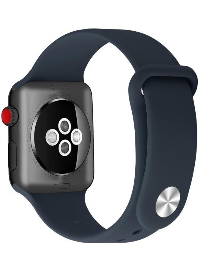 NIBEMINENT Replacement Strap For Apple Watch Series 6/SE/5/4 40mm And 3/2/1 38mm Midnight Blue - Image 4