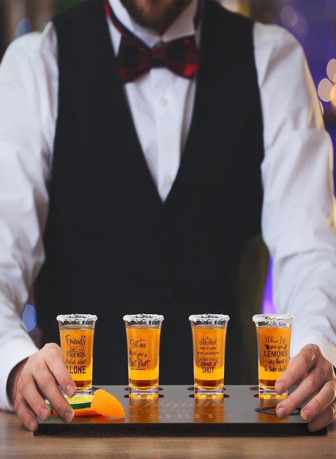 Suclain Shot Glasses Set with 16 Pcs 1oz/30 ml Clear Plastic Glasses Whiskey Tequila Glass Cups Shot Glass Tray Holder Organizer for Liqueurs Party Club Home Bar Drinking - Image 5