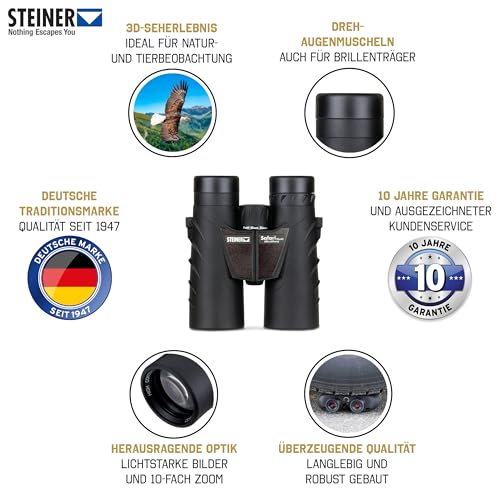 Steiner Safari ULTRASHARP 10X42 Binoculars Without Compass - Image 2